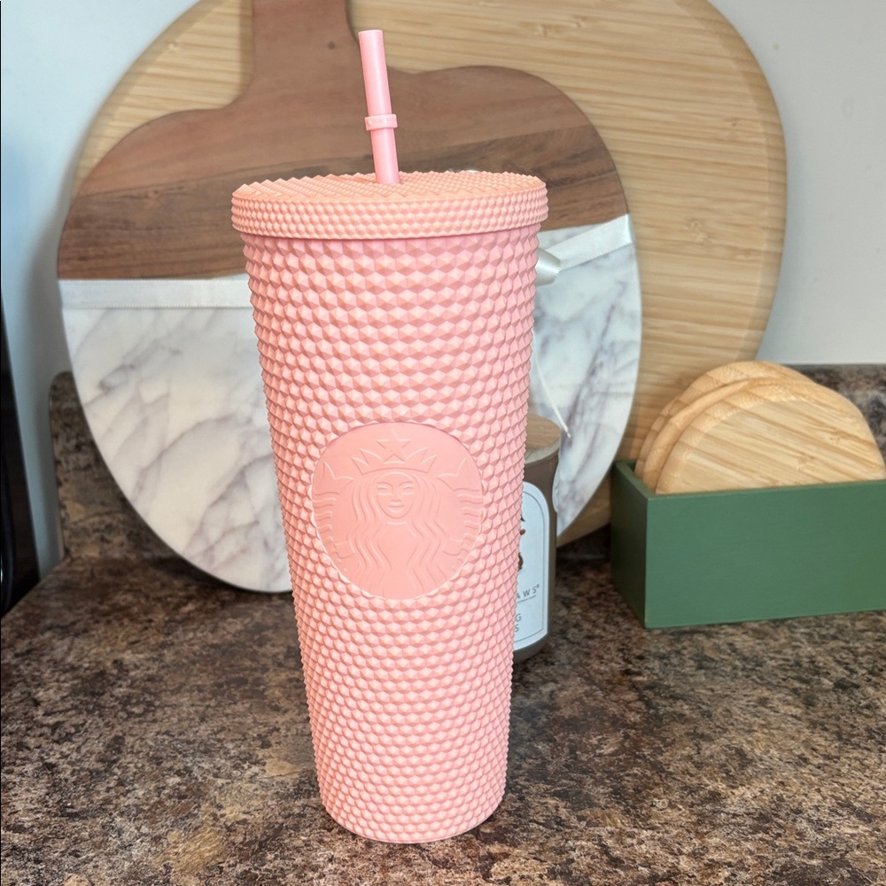 Starbucks Blush Textured Tumbler with Straw
